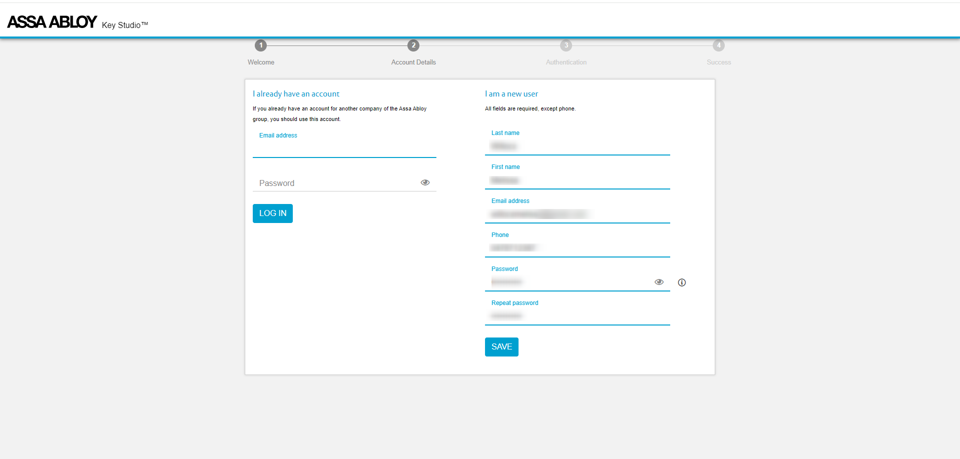 Register as new user