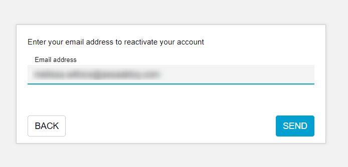 reactivate account