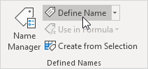 Klik op Define Name
